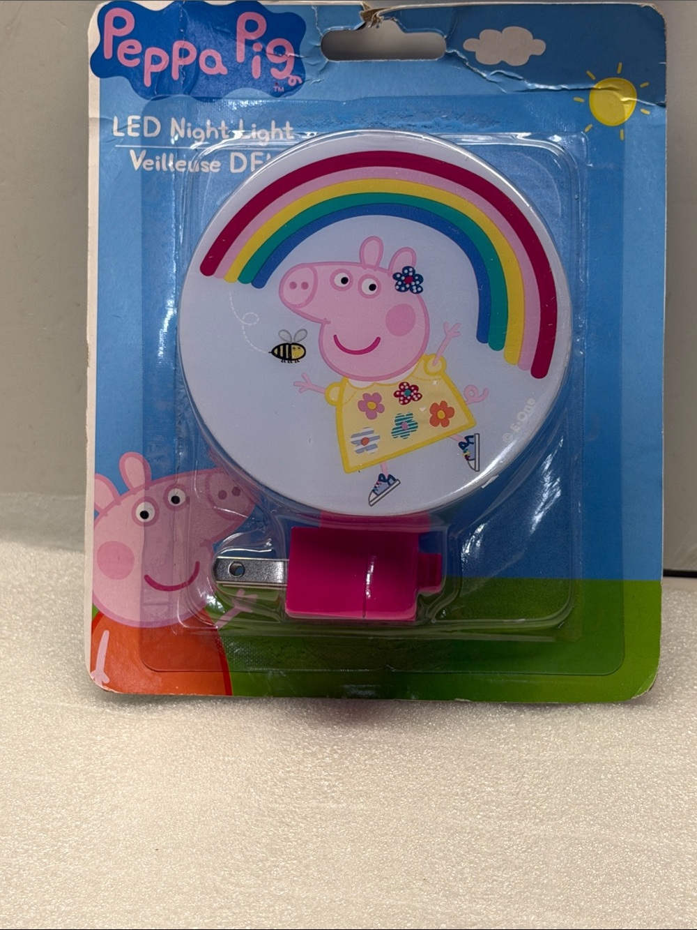 PEPPA PIG LED Cartoon Plug In Night Light, Brand New